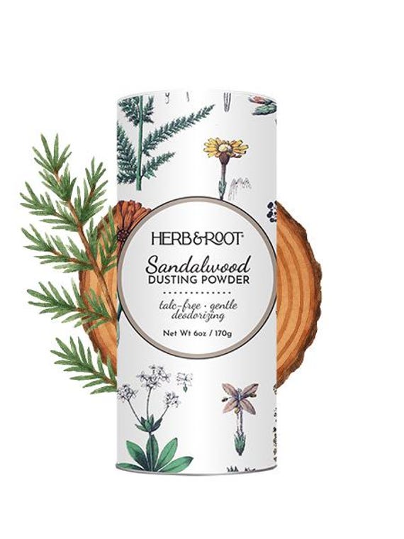 Sandalwood Body Dusting Powder: Talc-Free, Deodorizing, Chafing