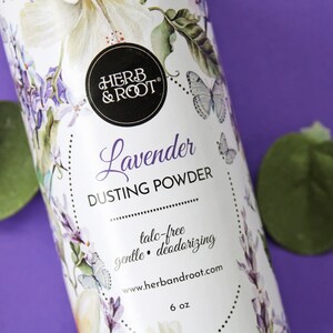 Lavender Body Dusting Powder Talc-free Deodorizing Corn Free, Deodorizing, Chafing, After-Bath, Baby Powder, Herb & Root image 4