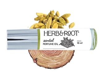 Santal Perfume Oil Rollerball: Cedar, Cardamom, Leather Scent