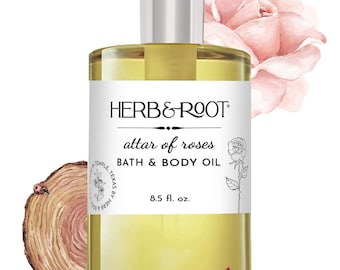 Rose Bath & Body Oil: Vegan Plant-Based Moisturizer