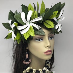 Tiare &#39;O Patitifa Tropical Tiare Maile Headpiece. Our Very Own Tiare Maile Headpiece. Beach Wedding, Graduations, Luau or Polynesian Party.