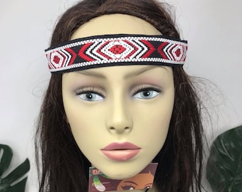 Maori Dancers Diamond Pattern Headband. Perfect For Both Male & Female Of All Ages!