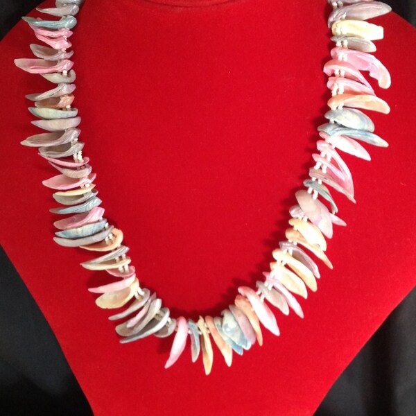 Dyed Shell Necklace Etsy