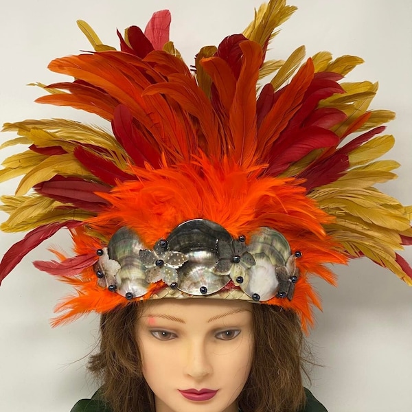 Cook Islands/Rarotongan & Tahitian Costume Headpiece. Perfect All Ages, Young Children And Adults. Soloist, Luau, Group Dancers.