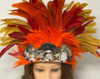 Cook Islands/Rarotongan & Tahitian Costume Headpiece. Perfect All Ages, Young Children And Adults. Soloist, Luau, Group Dancers.