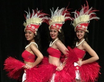 Tahitian & Cook Islands Headpiece, Perfect For Soloist, Dancers Of All Ages! Choose Your Color!