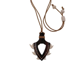 Traditional Hawaiian War Weapon Pendant Necklace. Handmade Pendant. Sono Wood Hawaiian Warrior Weapon .