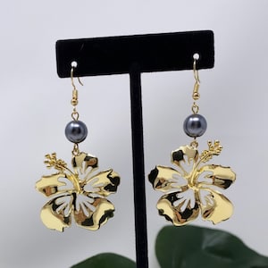 Hawaiian Floating Plumeria Earrings