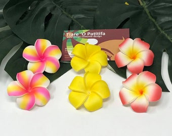 Hawaiian Flower Plumeria Flower Clip or StemStick.