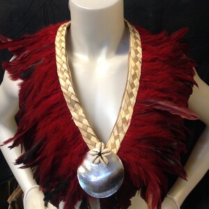 Feather Neck Piece.. Perfect For Tahitian & Cook Island Dancers Of All Ages. For Both Male And Female image 3