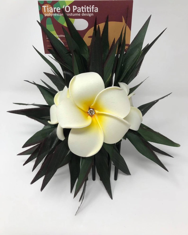 Hawaiian Pua Melia/plumeria Flower. Foam Flowers With Ti Etsy