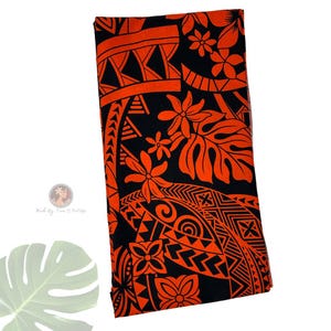 Tahitian Pareu – Cotton Ori Tahiti Pareo with Tribal Print