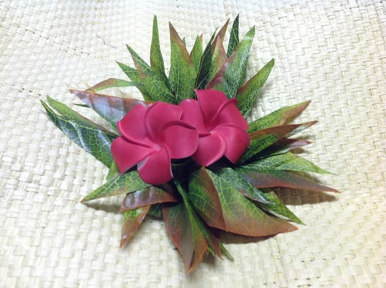 Hawaiian Silk Flower Clip.. Tropical Hair Style Comb or Clip Etsy