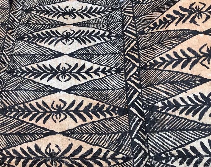 Authentic Free Style Hand Painted Piece of Tapa Cloth. Etsy