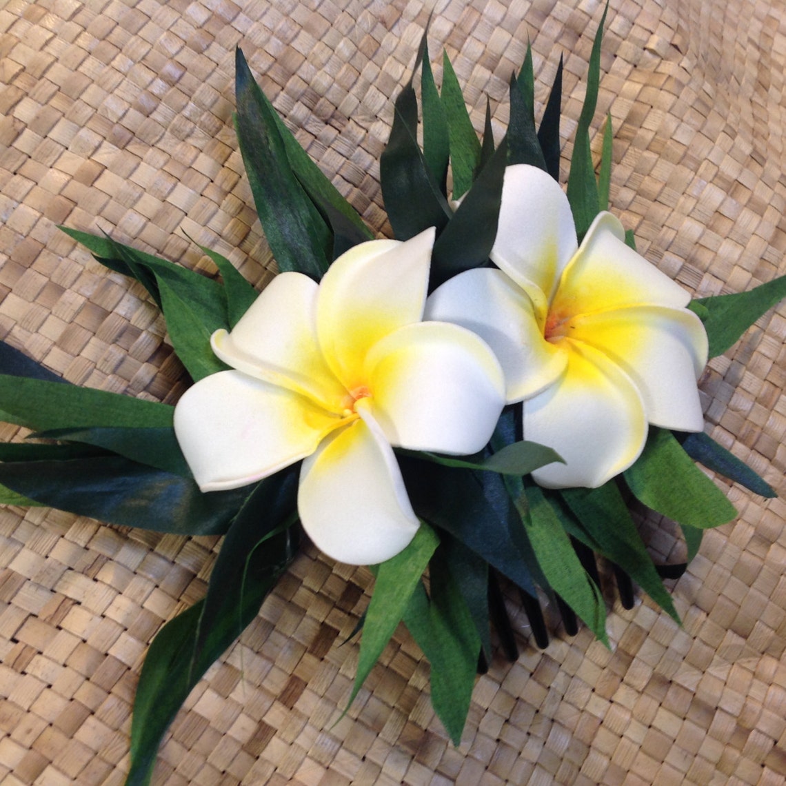 Hawaiian Foam Flower Comb.. Tropical Hair Style Comb is Etsy