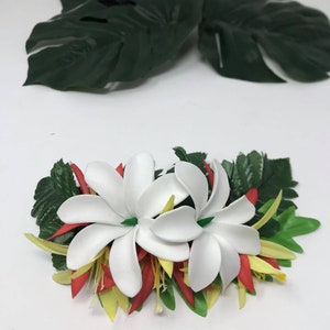 Large Hawaiian hair flower. image 2