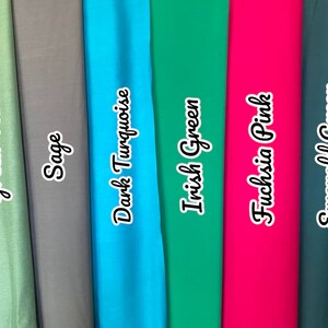PREMIUM RAYON. Effen kleur sarong. Dubbelzijdige franjeloze effen kleur Sarong/Pareu. Perfect voor solist, dansers, Luau, strand. afbeelding 2