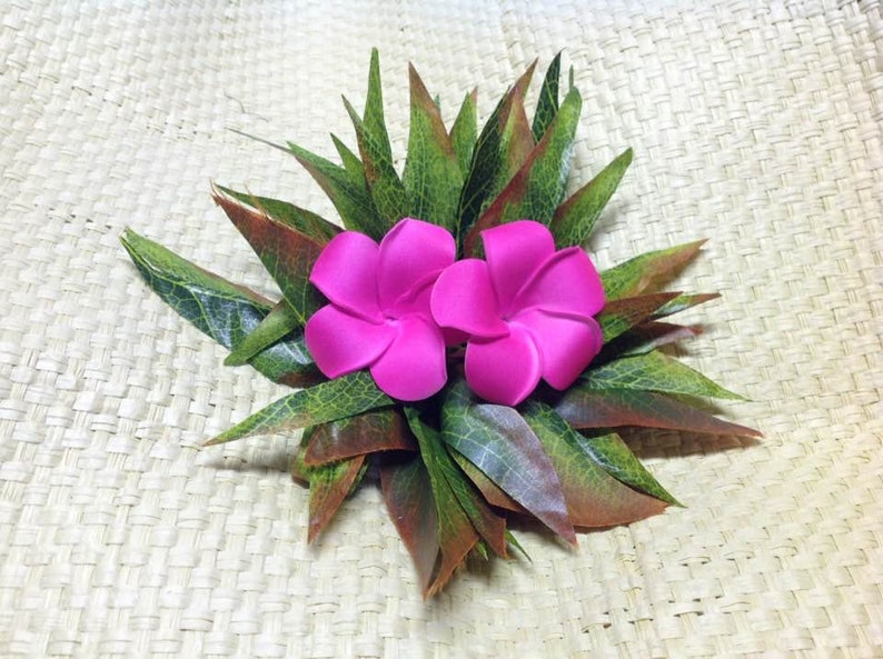 Hawaiian Silk Flower Clip.. Tropical Hair Style Comb or Clip Etsy