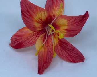 Maui Sunset Tropical Hawaiian Hibiscus Flower Pick. Hawaiian Wedding Flower. Tropical Hibiscus Flower.
