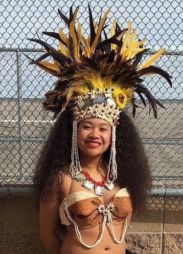 Black & Yellow feather and MOP shell Headpiece (ALAULA - Sunset Glow)