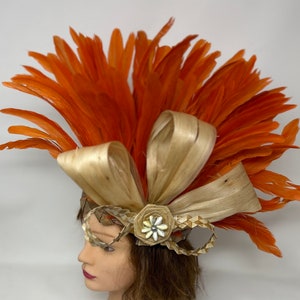 Naturfaser-Kopfschmuck für Tänzer aller Altersgruppen auf Tahiti und den Kochinseln! Gewebte Lauhala, Hau Rinde, Perle und Muschel.