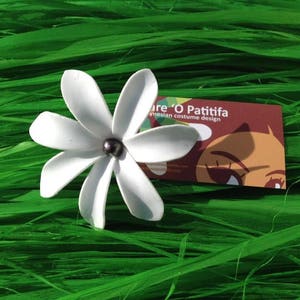 Hawaiian Tiare Flower with Freshwater Pearl. Our Tiare Foam Flower. Wedding Flower.