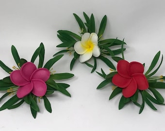 Baby Moana Plumeria Clip. Moana Hair Clip. Baby Moana Tropical, Beach Hair Clip.