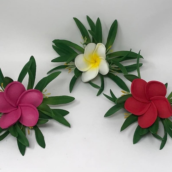 Baby Moana Plumeria Clip. Moana Hair Clip. Baby Moana Tropical, Beach Hair Clip.