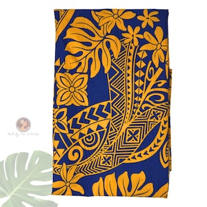 Tahitian Pareu – Cotton Ori Tahiti Pareo with Tribal Print