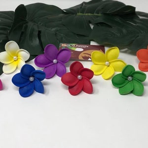 Moana Small 2.5&quot; Hawaiian Flower Clip. Perfect For Children & Adult. Please Choose Your Color. Birthday Party,Beach Weddings, Gifts.