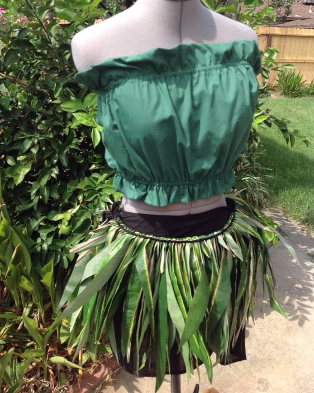 Adult & Children Silk Green Leaf Skirt or Hula Skirt. Etsy