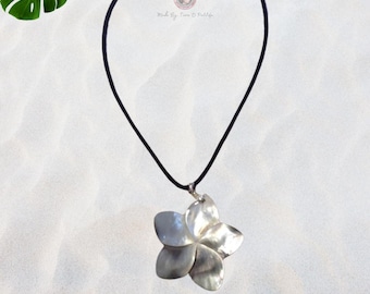 Carved Mother Of Pearl Shell Necklace Or Pendant..Perfect Gifts, Dancers, Luau ,Wedding..