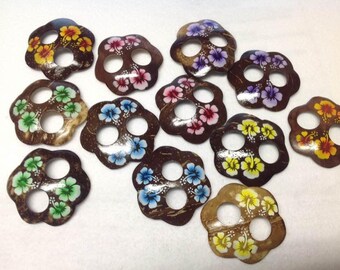 AUTHENTIC Coconut Shell Buckle. Sarong/Pareu, Pareo Tie. Coconut Buckle
