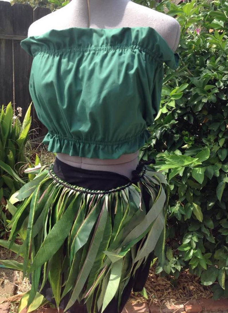 Adult & Children Silk Green Leaf Skirt or Hula Skirt. Etsy