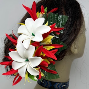 Large Hawaiian hair flower.