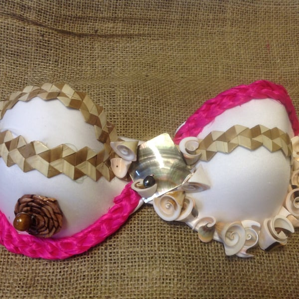 Tahitian & Cook Islands/Rarotongan Costume Bra..Perfect For Soloist, Halau Dancers, Luau, Or Any Polynesian Events..Listing Is For All Ages.