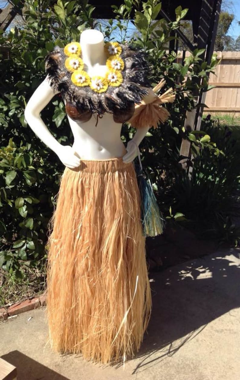Authentic Natural Grass Skirt Only. Polyesian Natural Manafau Etsy