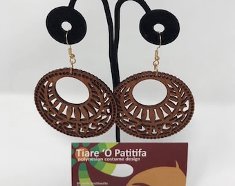 Light Weight Large Wooden Earrings.