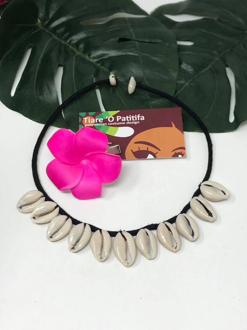 Baby Moana Inspired Set. 1 Necklace &/or 1 Plumeria Flower Perfect For Luau, Birthday Party, Wedding. Moana Set Is Perfect For All Ages image 2