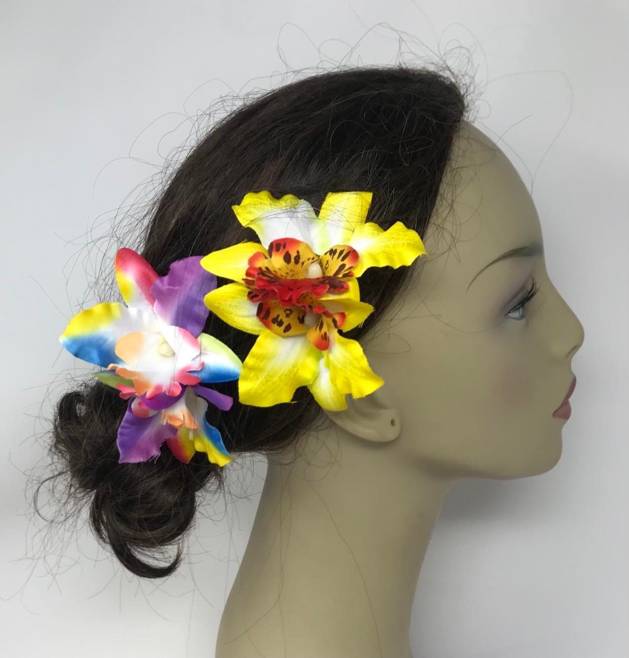 BOXOB - 4 Fermagli Per Capelli Con Fiori Hawaiani, Colorati, In Plastica, Per Vacanze E Spiaggia - 6