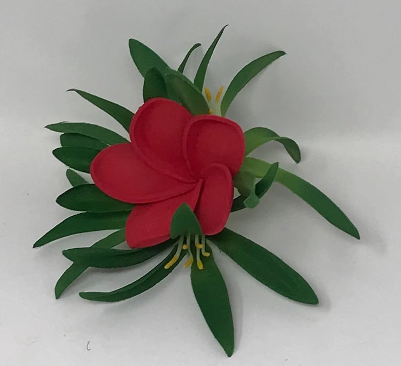 Moana Hair Clip For Kids Or Adult. Solid Foam Flower With Lily. Moana Baby Hair Clip. image 4