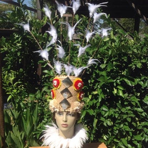 Tahitian & Cook Islands Lauhala And Hau Headpiece. Perfect For Children And Adult.