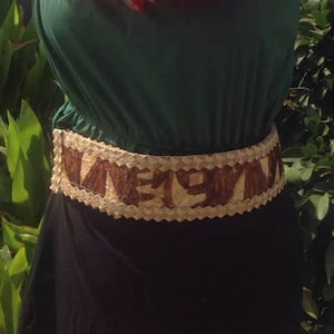 Samoan Authentic Tapa Cloth Belt. Perfect For Polynesian Male & Female Dancers Of All Ages Costume Belt. Measures 2.5"- 3" Wide.