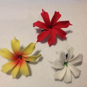 Hawaiian flower. Tiare flower clip.