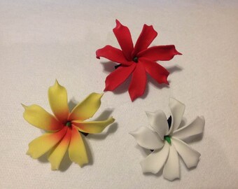 Hawaiian flower. Tiare flower clip.