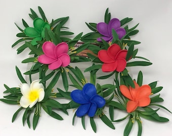 Moana Hair Clip For Kids Or Adult. Solid Foam Flower With Lily. Moana Baby Hair Clip.