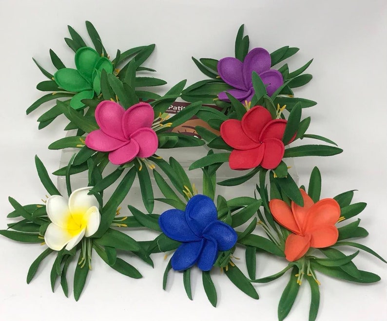 Moana Hair Clip For Kids Or Adult. Solid Foam Flower With Lily. Moana Baby Hair Clip. image 1