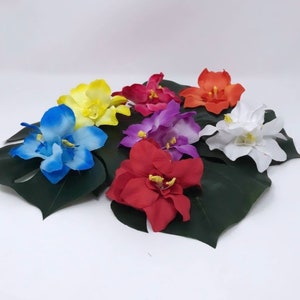 Triple Tropical Flower Hair Clips