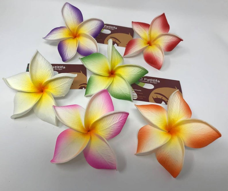 Hawaiian Flower Plumeria Flower Clip or StemStick.