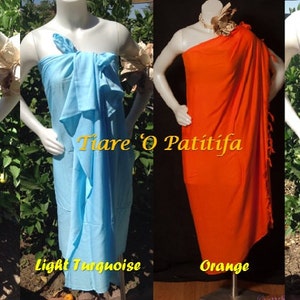 Solid Large Sarong/Pareu. Full length Or Half Length Sarong, Pareu, Pareo, Tupenu, Sulu, Lavalava. Rayon Sarong, Beachn Wear, Luau, Swimwear image 3